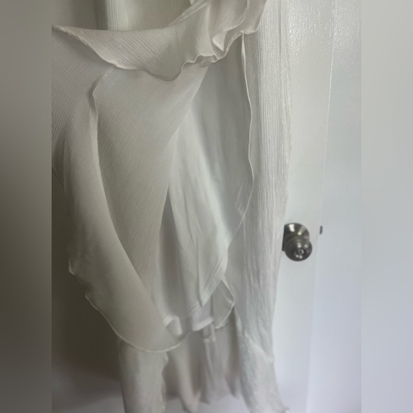 Lulu’s Captivated Beauty White Satin Ruffled Midi Dress - Picture 10 of 13